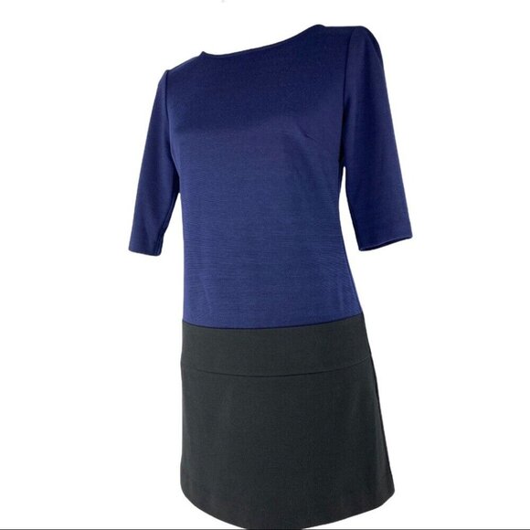 Alex + Alex Women's Black Color-Block Drop Waist 3/4 Sleeve Career Dress 4/C34 - Picture 3 of 7